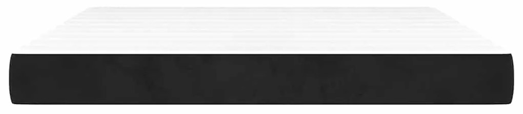 Colchão de molas ensacadas 160x210x20 cm veludo preto