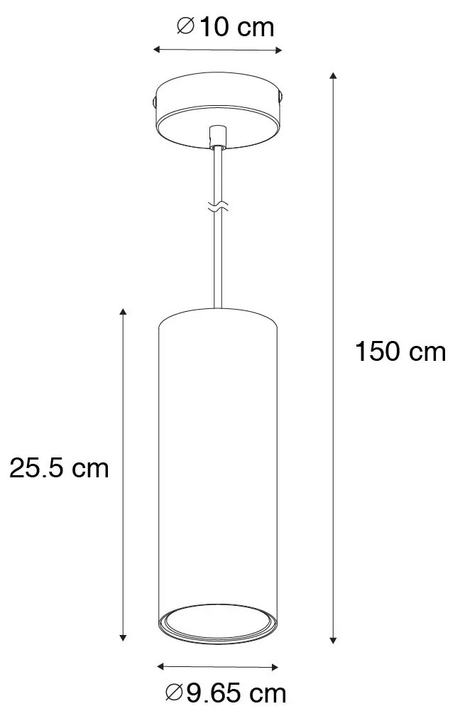 Candeeiro de suspensão design bronze escuro - Tubo Design