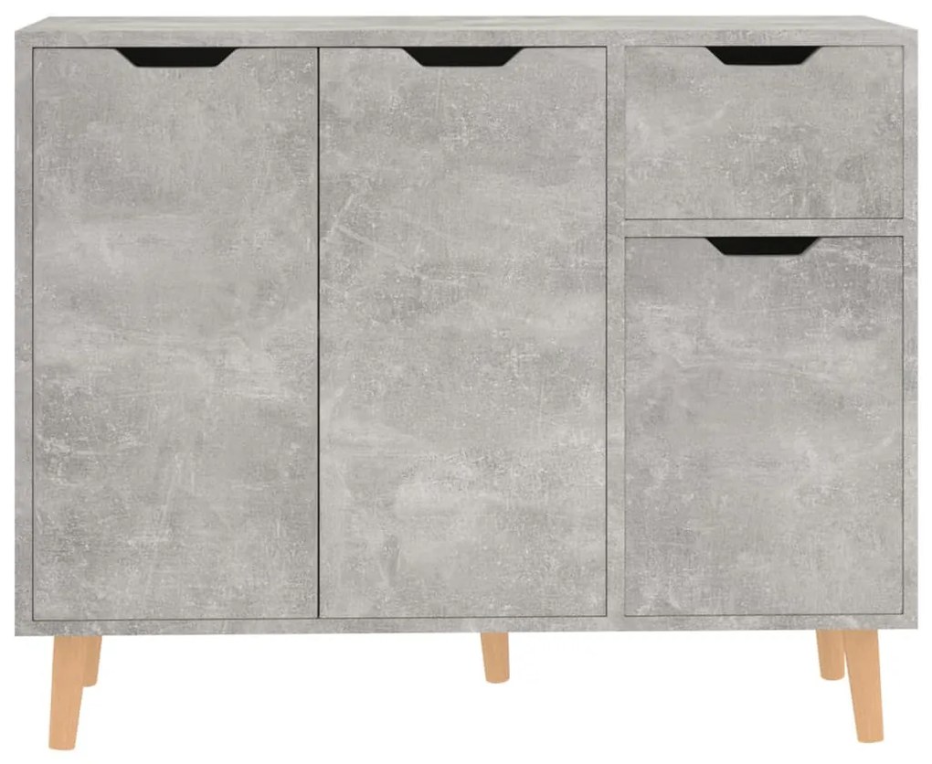 Aparador 90x30x72 cm derivados de madeira cinza cimento