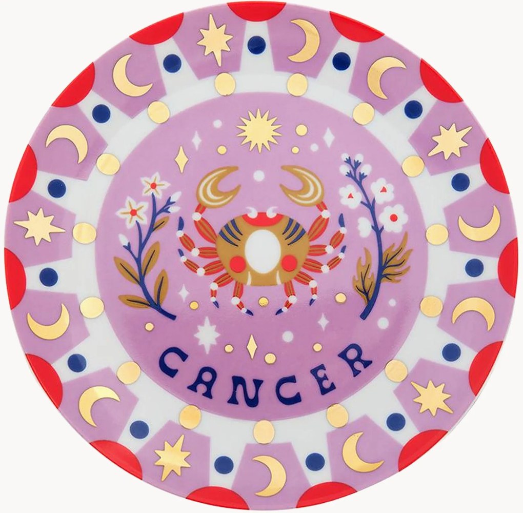 Prato de sobremesa em porcelana Cancer