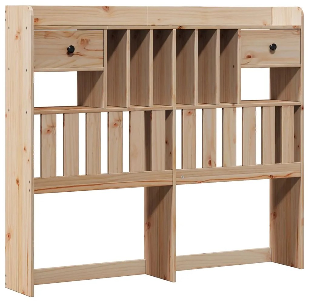 Cama com estante sem colchão 135x190 cm pinho maciço