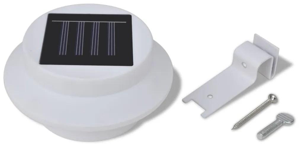 Conjunto Lâmpada Solar 6 Peças de Exterior para a Cerca Calha