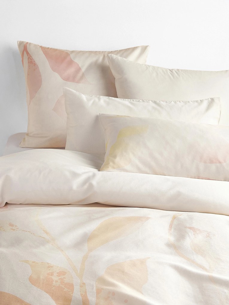 Capa de edredão em cetim de algodão com padrão floral Marino