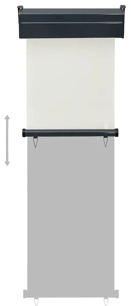 Toldo lateral para varanda 60x250 cm creme