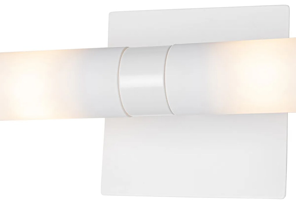 Candeeiro de parede de casa de banho moderno branco IP44 2 luzes - Banheira Moderno