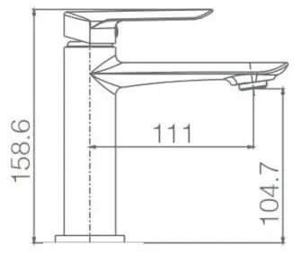 Torneira cromada para lavatórios Ural