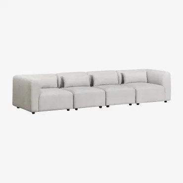 Sofá Modular Fogler De 4 Peças Tecido Cinza Claro - Sklum
