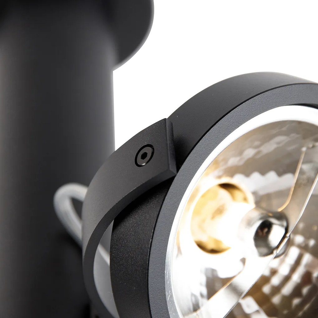 Foco moderno preto ajustável de 3 luzes - Goes