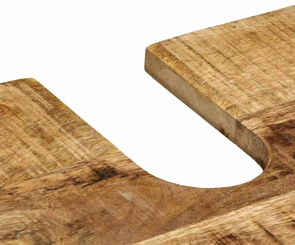Conjunto de Móveis para Banheiro 2 pcs Madeira de manga maciça