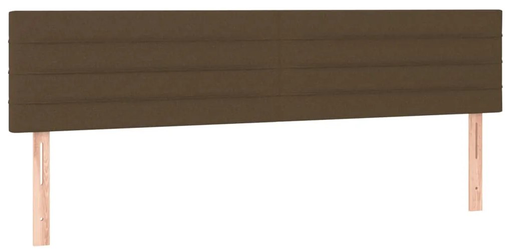 Cama boxspring com colchão 120x190 cm tecido castanho-escuro