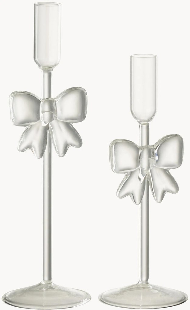 Castiçais Christmas Bows, conjunto de 2