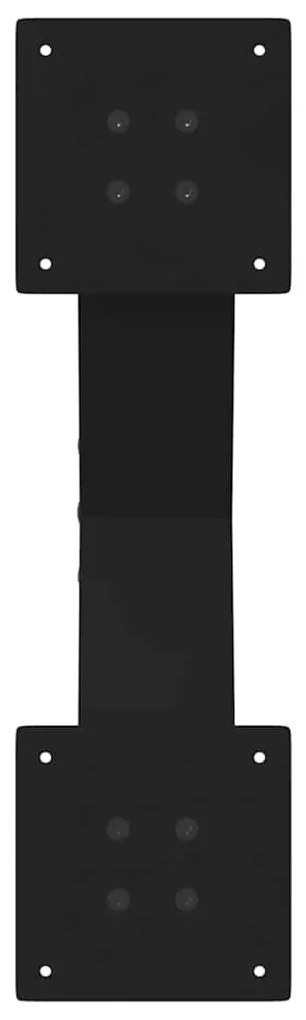 Pés para mesa de centro em formato de X, 2 peças, preto, 50x(30-31) cm