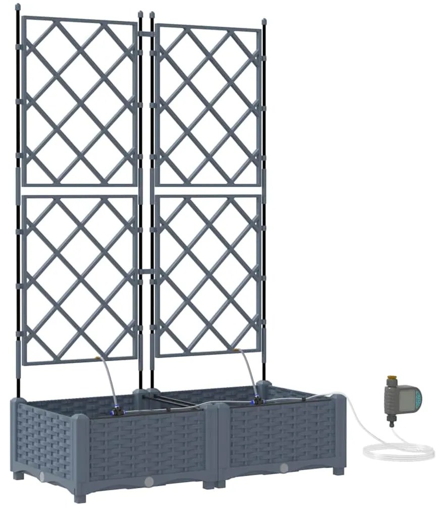Jardineiras de Jardim 1 pc Cinzento-claro 80 x 40 x 126 cm