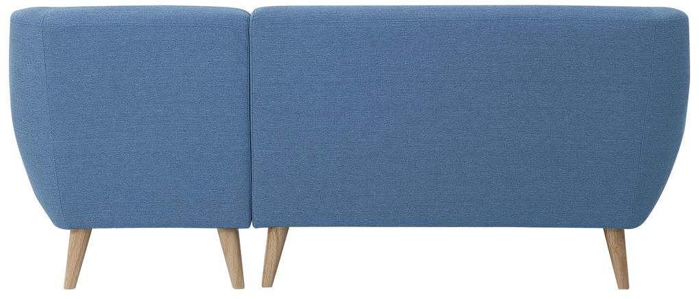 Sofá de canto em tecido azul MOTALA Beliani