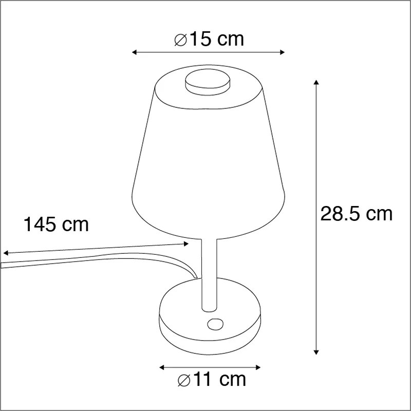 Candeeiro de mesa design em aço regulável com LED - Regno Moderno