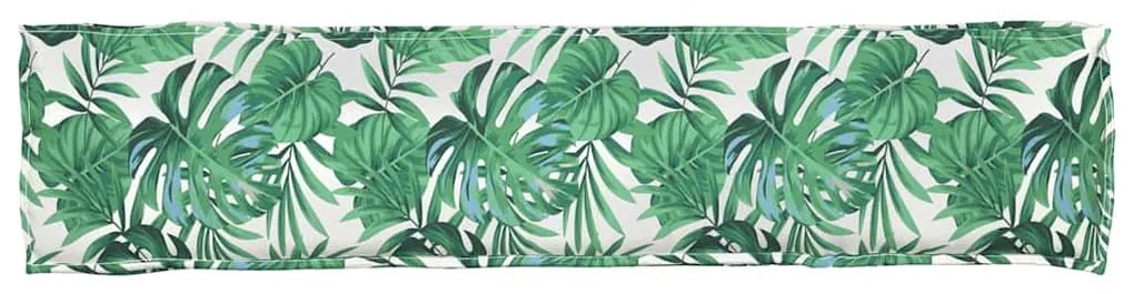 Almofadas de Palete para Banco 2 pcs Padrão de Folhas 180x40x8 cm Teci