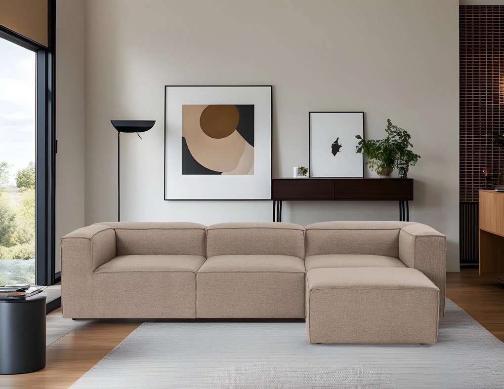****  
Sofá de Canto Fora – Castanho – 297x66x190 cm

**