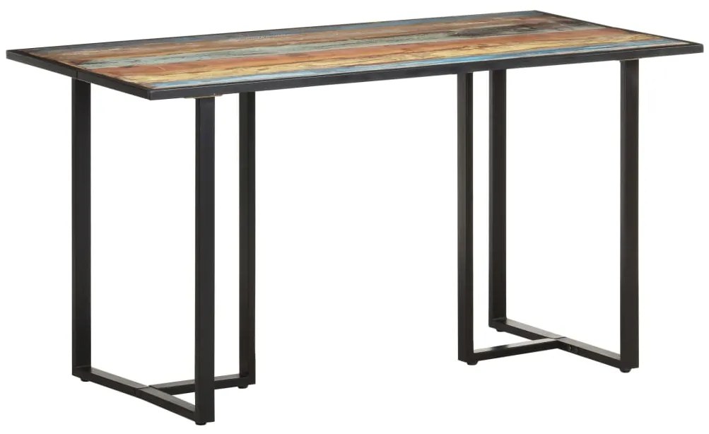 Mesa de jantar 140 cm madeira recuperada maciça
