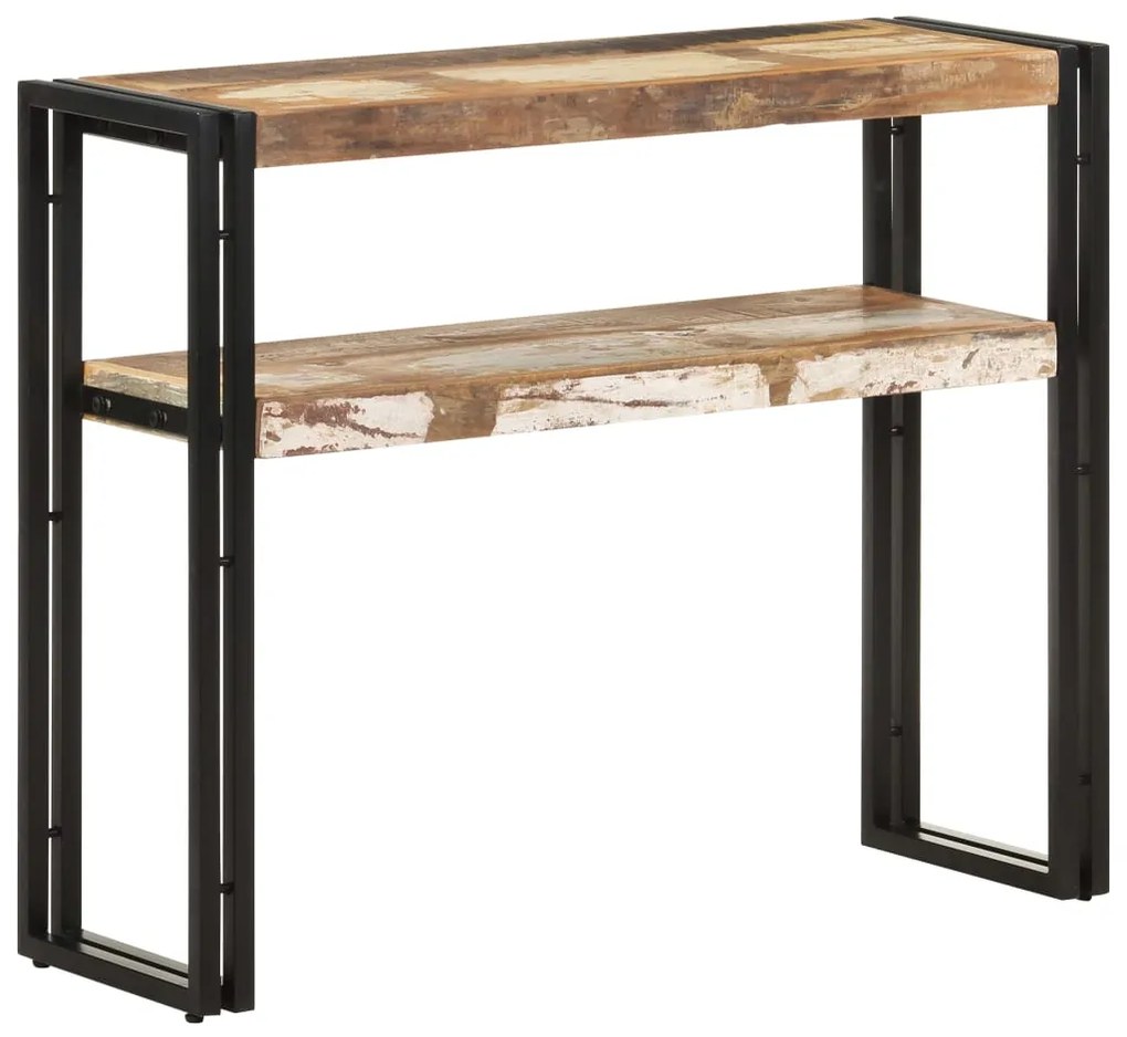 Mesa consola 90x30x75 cm madeira recuperada maciça