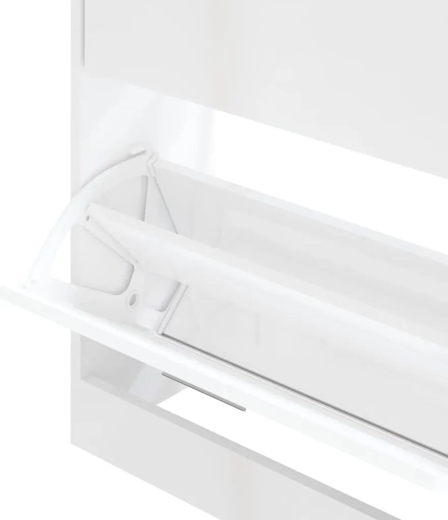 Sapateira 63x24x81 cm derivados de madeira branco brilhante