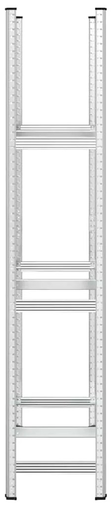 Prateleira para pneus de 3 camadas prateado 110x40x200 cm aço