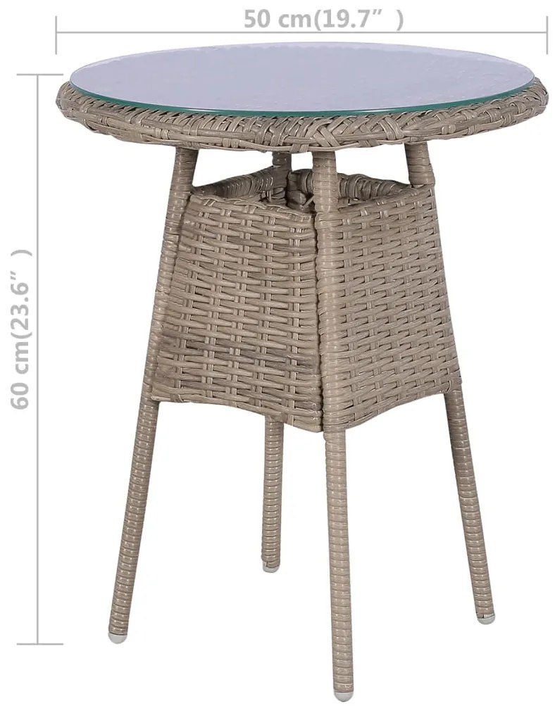 Conjunto bistrô com almofadões e almofadas 3 pcs vime castanho
