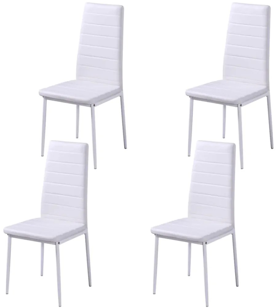 Conjunto mesa de jantar 5 pcs preto e branco