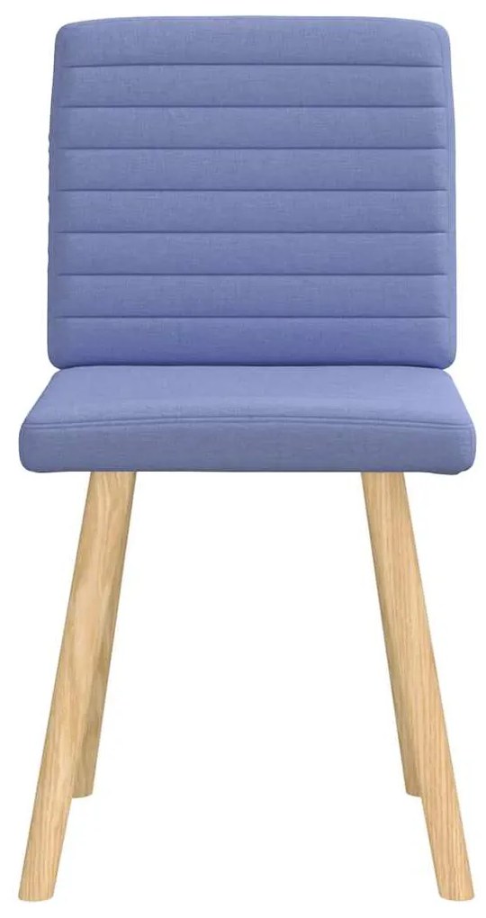 Cadeiras de jantar 2 pcs Jeans Tecido Azul