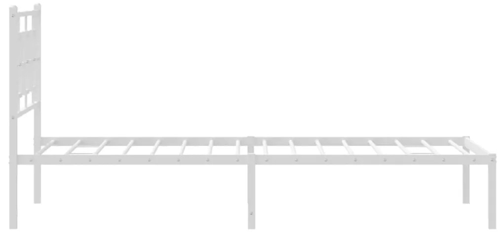 Estrutura de cama com cabeceira 100x200 cm metal branco
