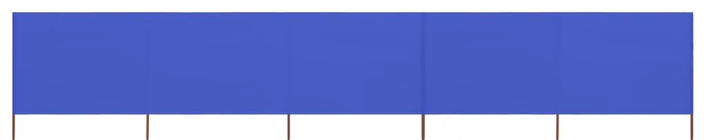 vidaXL Para-vento com 5 painéis em tecido 600x160 cm azul-ciano