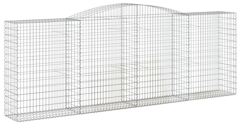 Cestos gabião arqueados 6pcs 400x50x140/160cm ferro galvanizado