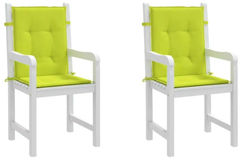 Almofadões lombares p/ cadeiras jardim 2pcs oxford verde brilh.