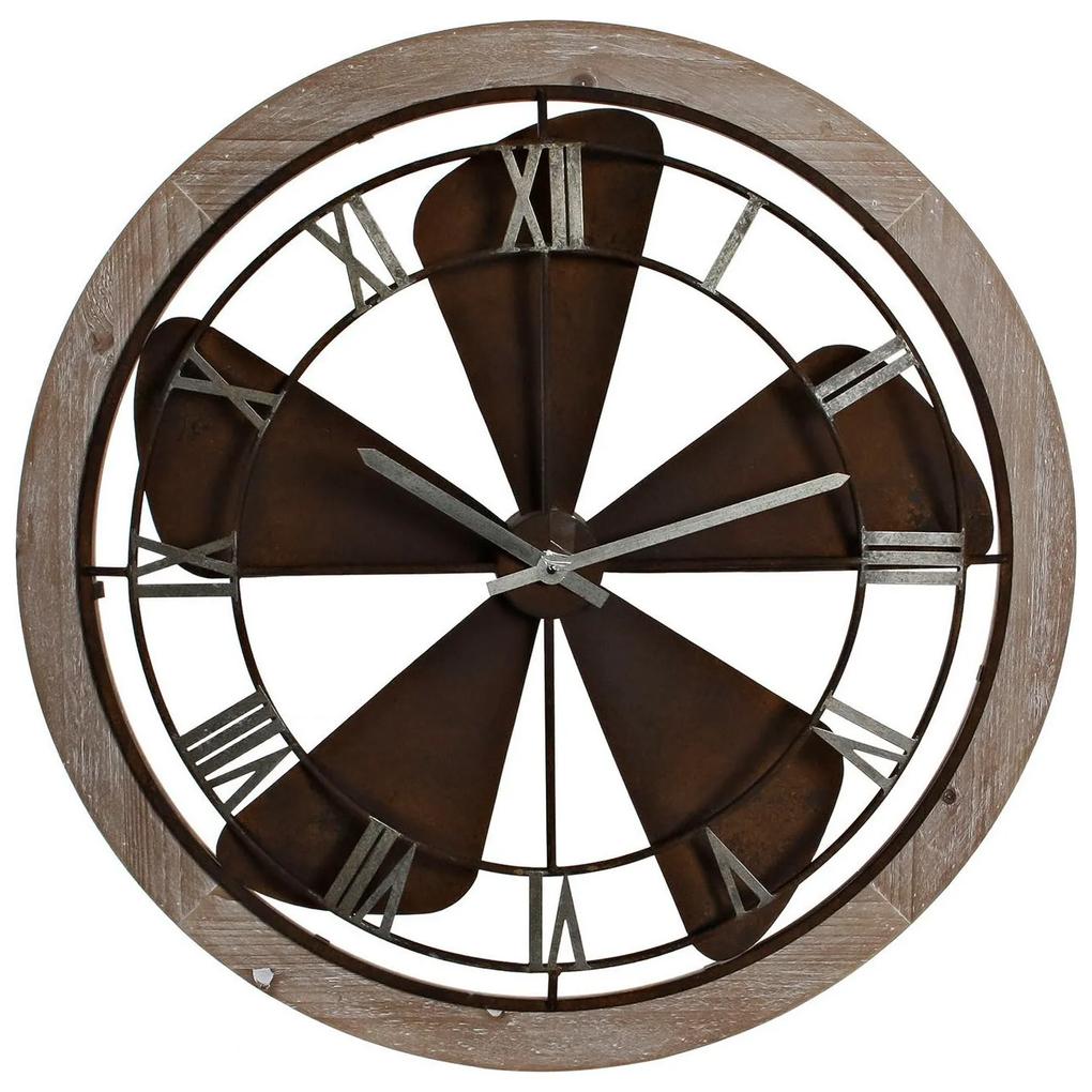 Relógio de Parede DKD Home Decor Hélices Ferro Madeira MDF (79 x 9 x 80 cm)