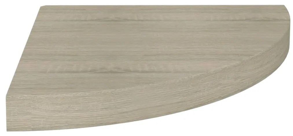Prateleiras canto suspensas 4 pcs 35x35x3,8cm MDF cor carvalho