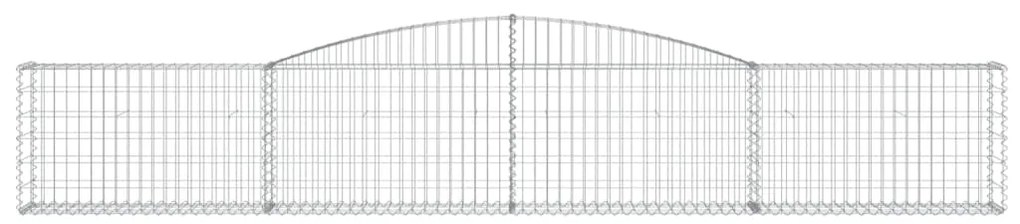 Cestos gabião arqueados 7 pcs 400x30x60/80 cm ferro galvanizado