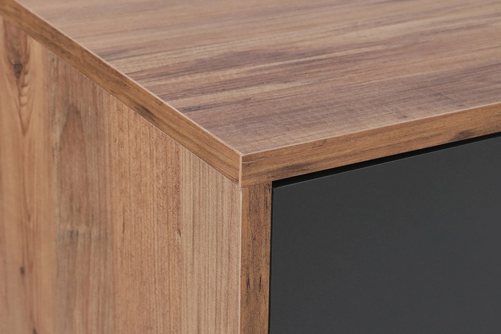 Console Cordoba – Walnut Anthracite – 160 cm x 77 cm x 40 cm