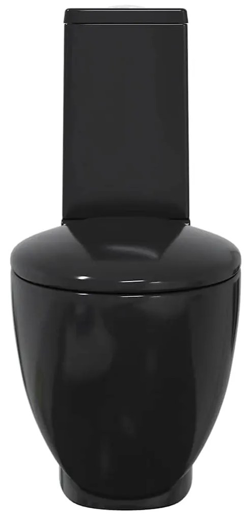 Sanita WC redonda cerâmica c/ descarga água inferior preto