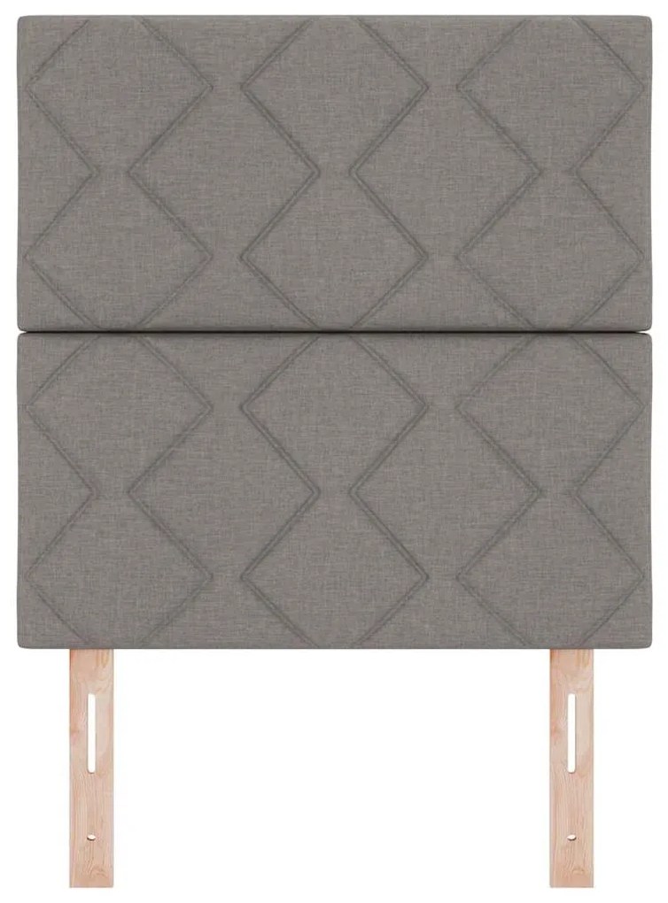 Cabeceira LED vidaXL Design com Blocos em Diamante Taupe 80 cm Tecido