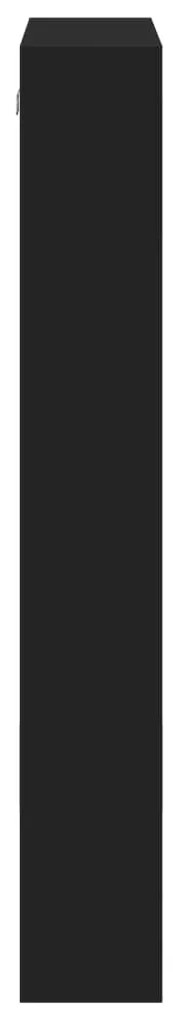 Armário de parede 50x15x100 cm derivados de madeira preto