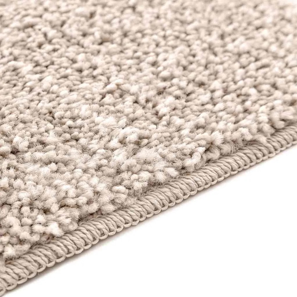 Tapete de Banho Retangular Creme 50x80 cm Polipropileno Antiderrapante