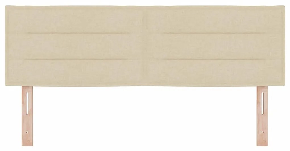 Cabeceira vidaXL Design Linhas Creme 160 cm Tecido