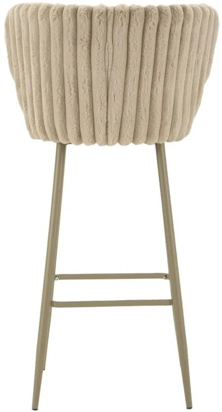 CONJUNTO DE 2 BANCOS DE BAR ALASKA CREME 55X58X106 CM (ALTURA DO ASSENTO CM 77)