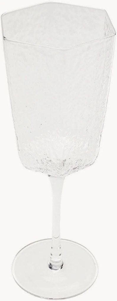 Copos de vinho branco artesanais Cascata, conjunto de 4