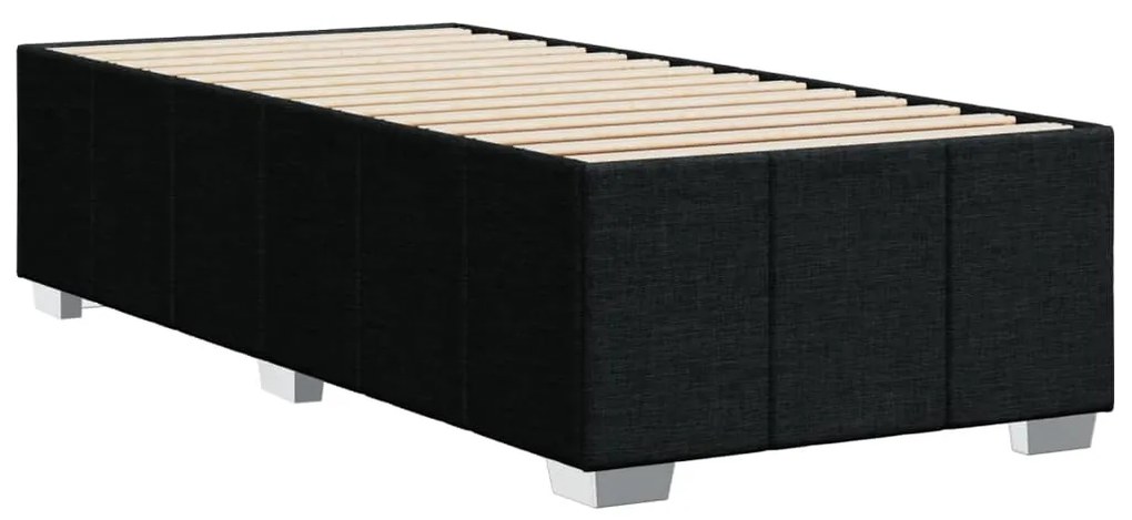 Estrutura de cama sem colchão 90x200 cm tecido preto
