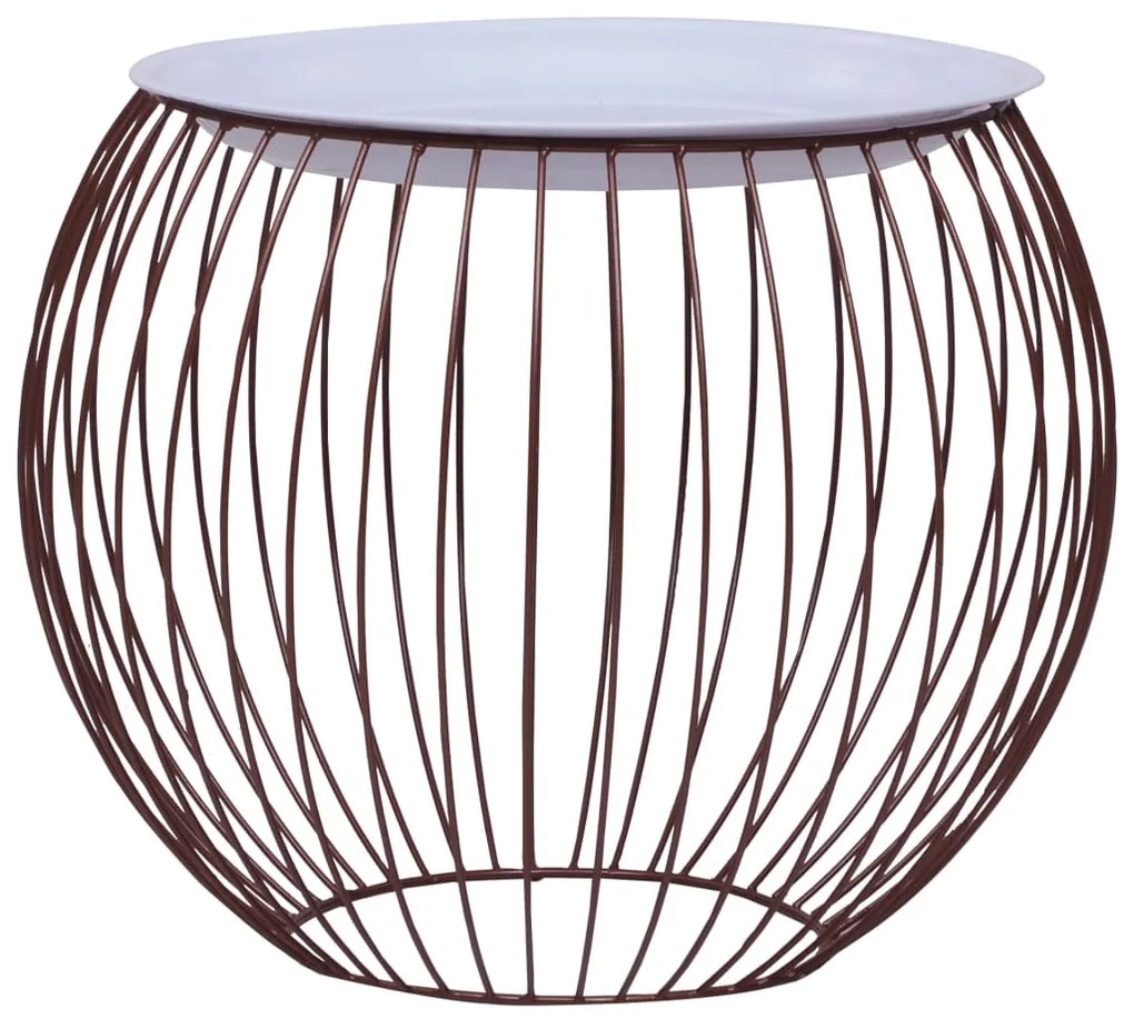 287659 vidaXL Mesa de centro dourada Ø 51 cm