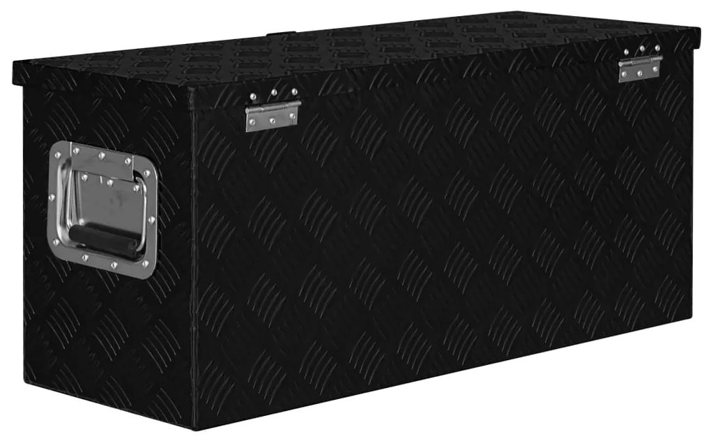 Caixa de alumínio 80x30x35 cm preto