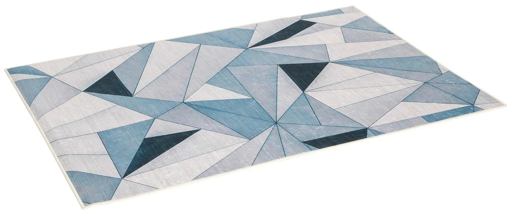 HOMCOM Tapete de Sala de Estar Moderno 170x120cm Tapete Geométrico com Base Antiderrapante para Dormitório Escritório Multicor | Aosom Portugal