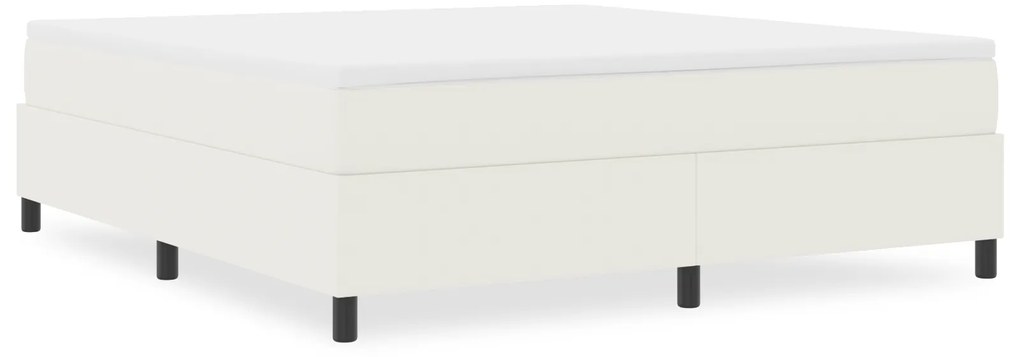 Cama Box Spring vidaXL Creme Super King em Tecido Corduroy