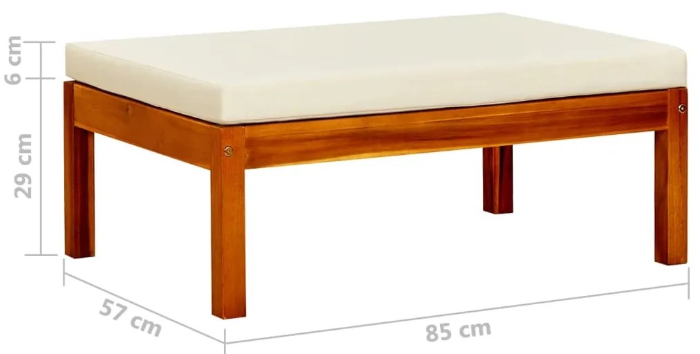 Apoios de pés para jardim 2 pcs madeira de acácia maciça