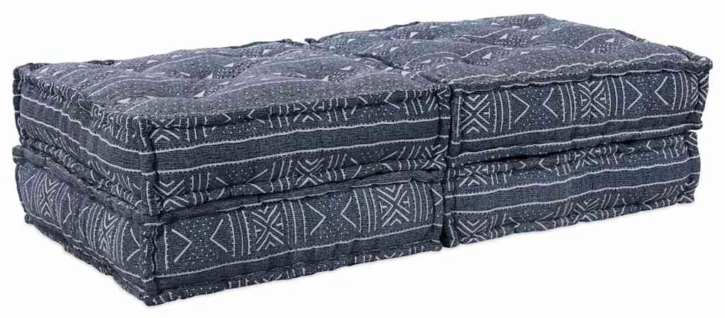vidaXL Sofá Modular 2 pcs Estampa Índigo 140 x 70 x 36 cm tecido